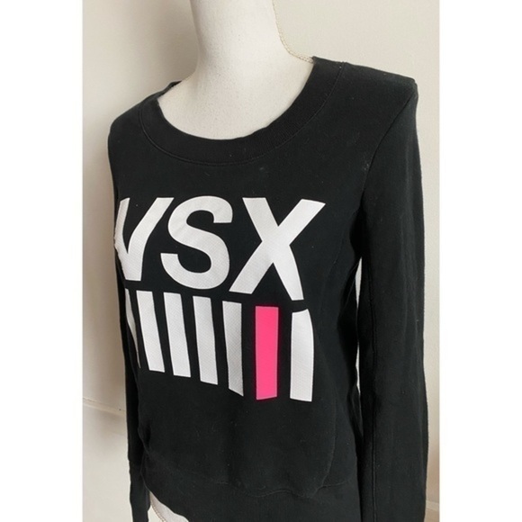 Victoria’s Secret VSX • Black Pink Open Back Top - Picture 3 of 5